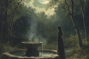 Magisches Denken mit Frau am Brunnen